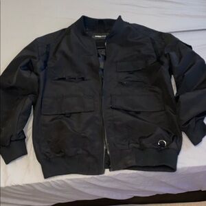 Fashion Nova Midnight Black Bomber Jacket